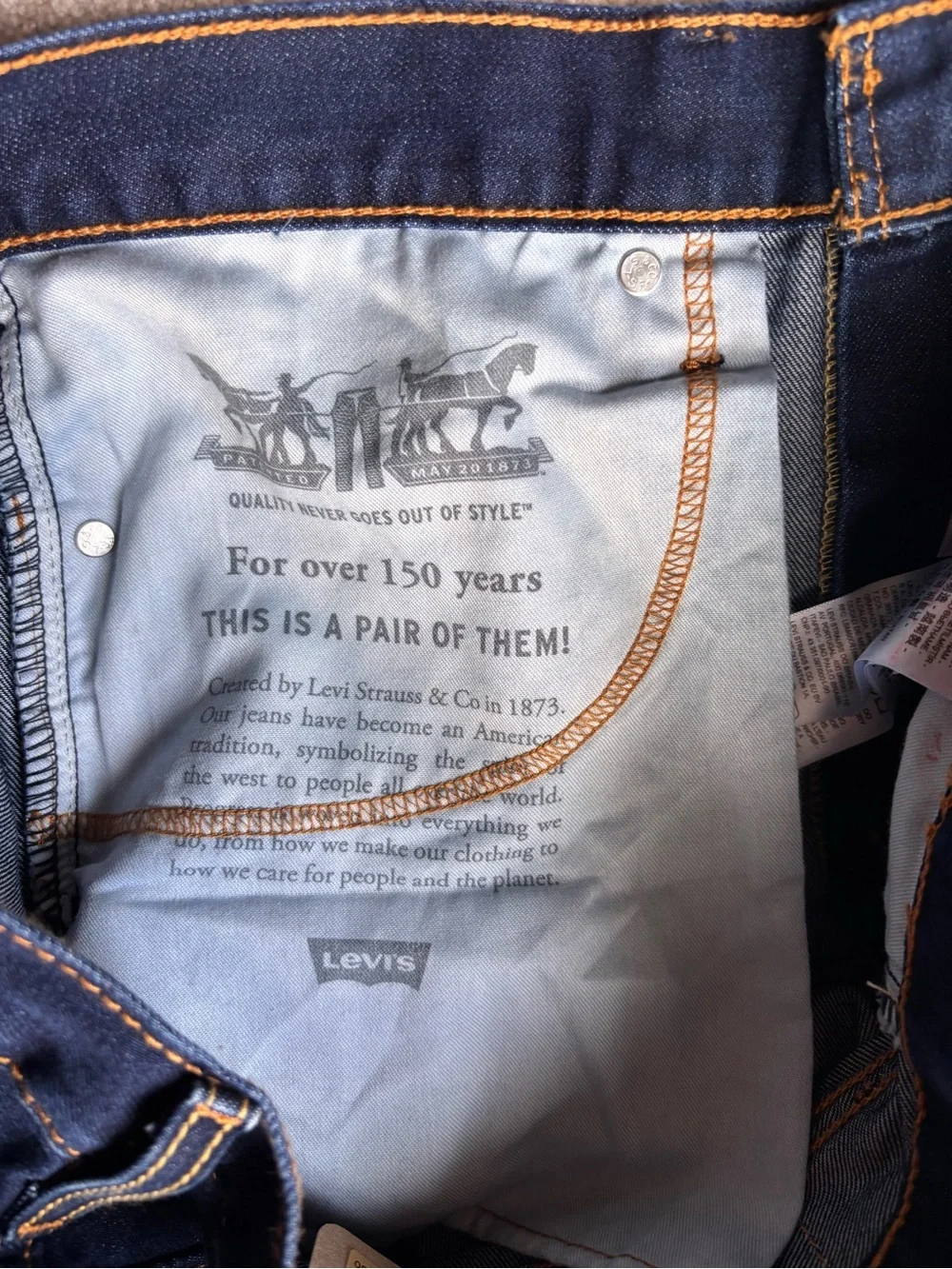 Levi’s 514 Straight Fit Jeans Men’s 36x30 Dark Wash Stretch Denim NWT